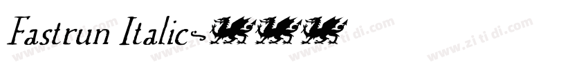 Fastrun Italic字体转换